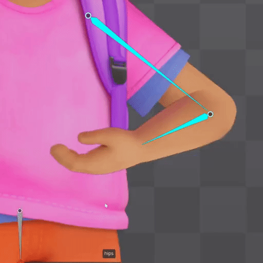 lower arm rig in spine