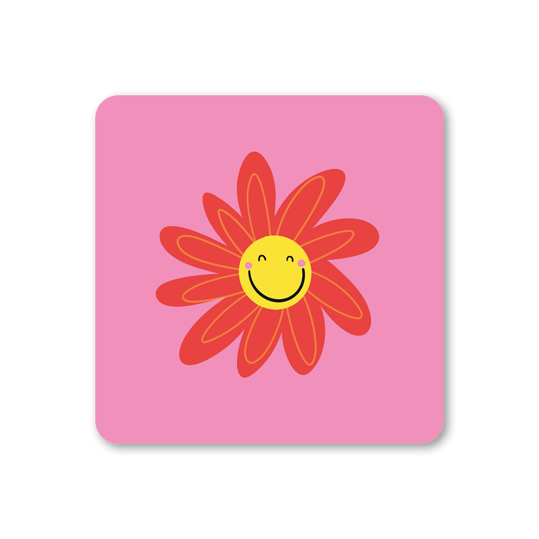 Smiley Flower Coaster (x6)