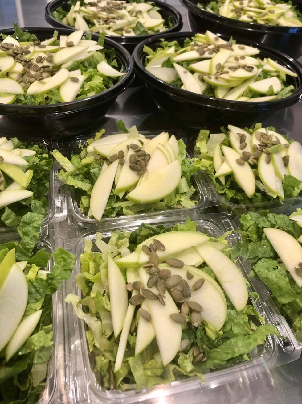 Salade pommes vertes et graines de citrouille