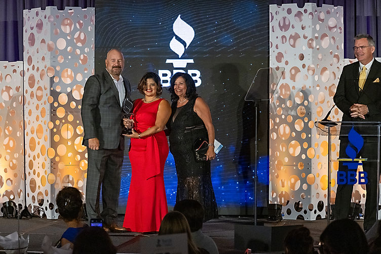 BBB Torch Award Finalist award recieved by Noura Bishay and Samia Khair