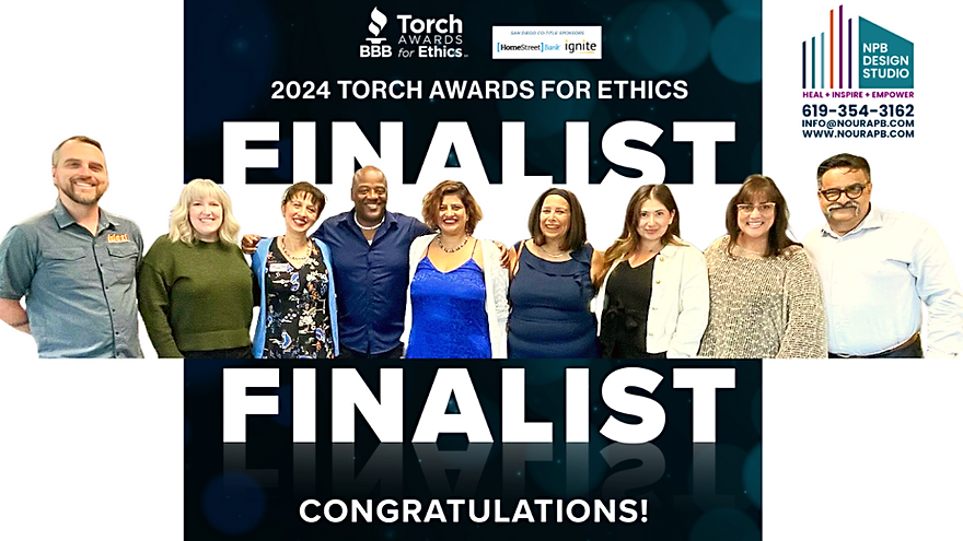 NPB Design Studio Finalist for BBB Torch Award of Ethics