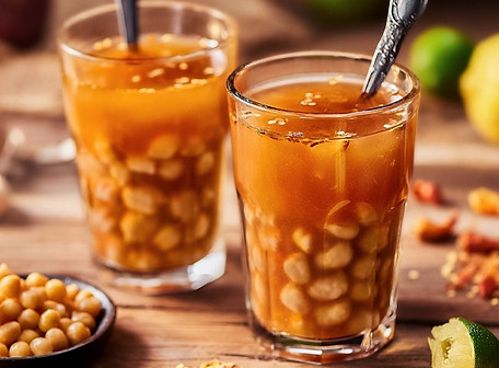 Image of Course IV — Let It Be Cold at the Hidden Gazebo Eatery . A gently warmed, slow-cooked chickpea soup infused with our signature Egyptian spice blend. Comforting, aromatic, and deeply grounding.