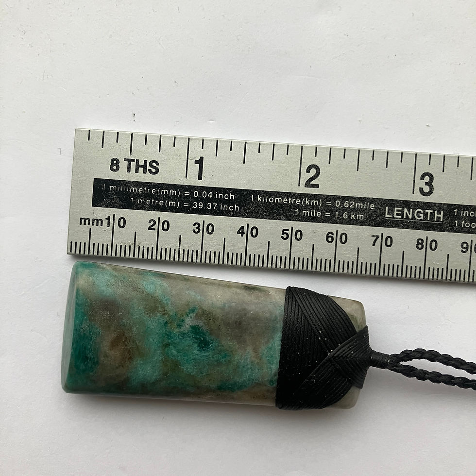 Thumbnail: Rare New Zealand Aotea Stone Hei Toki Adze Pendant Necklace 68 mm