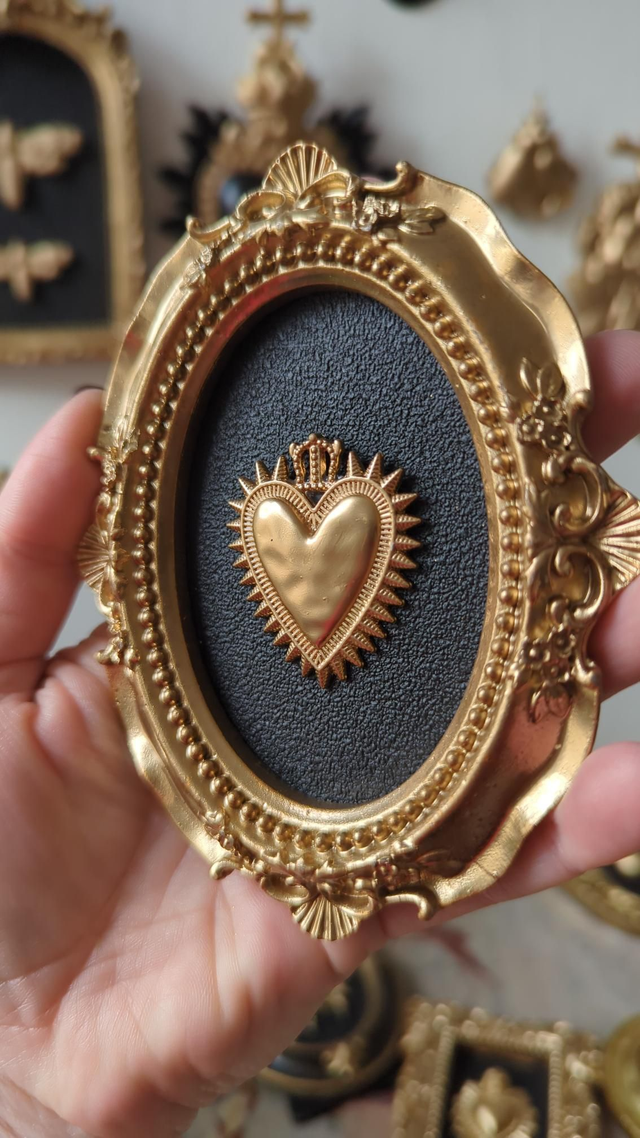 Miniature : Cadre baroque coeur ex-voto