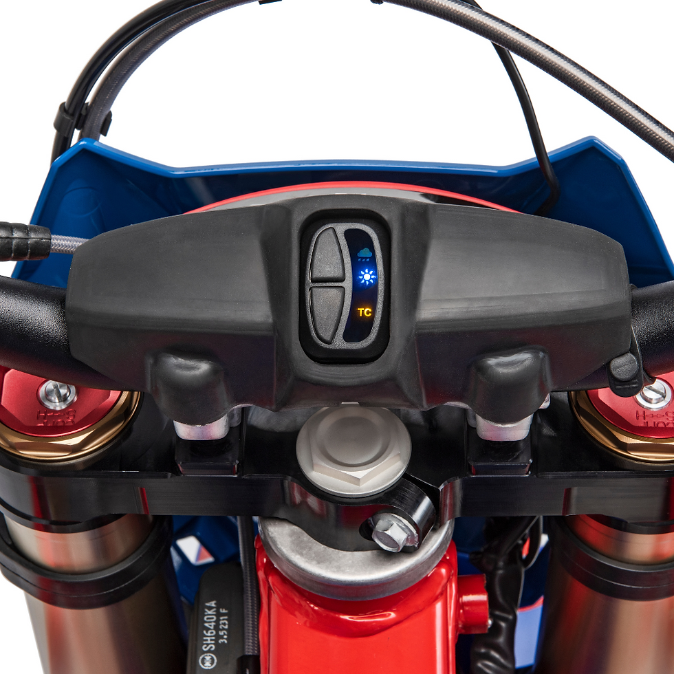 Thumbnail: The engine map & traction control switches are now located with the bar pad