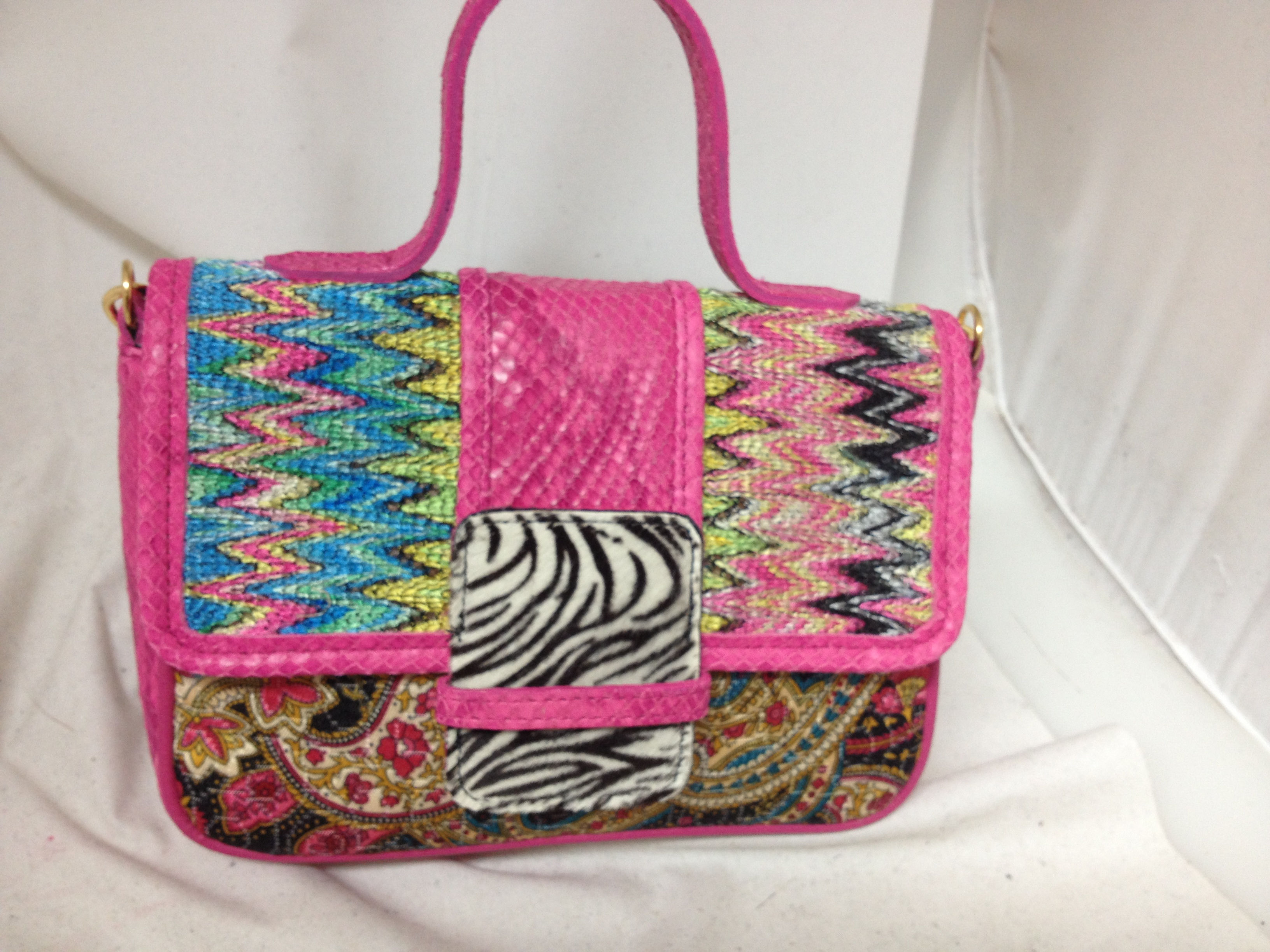 Eclectic Fabric and Leather Cupcake