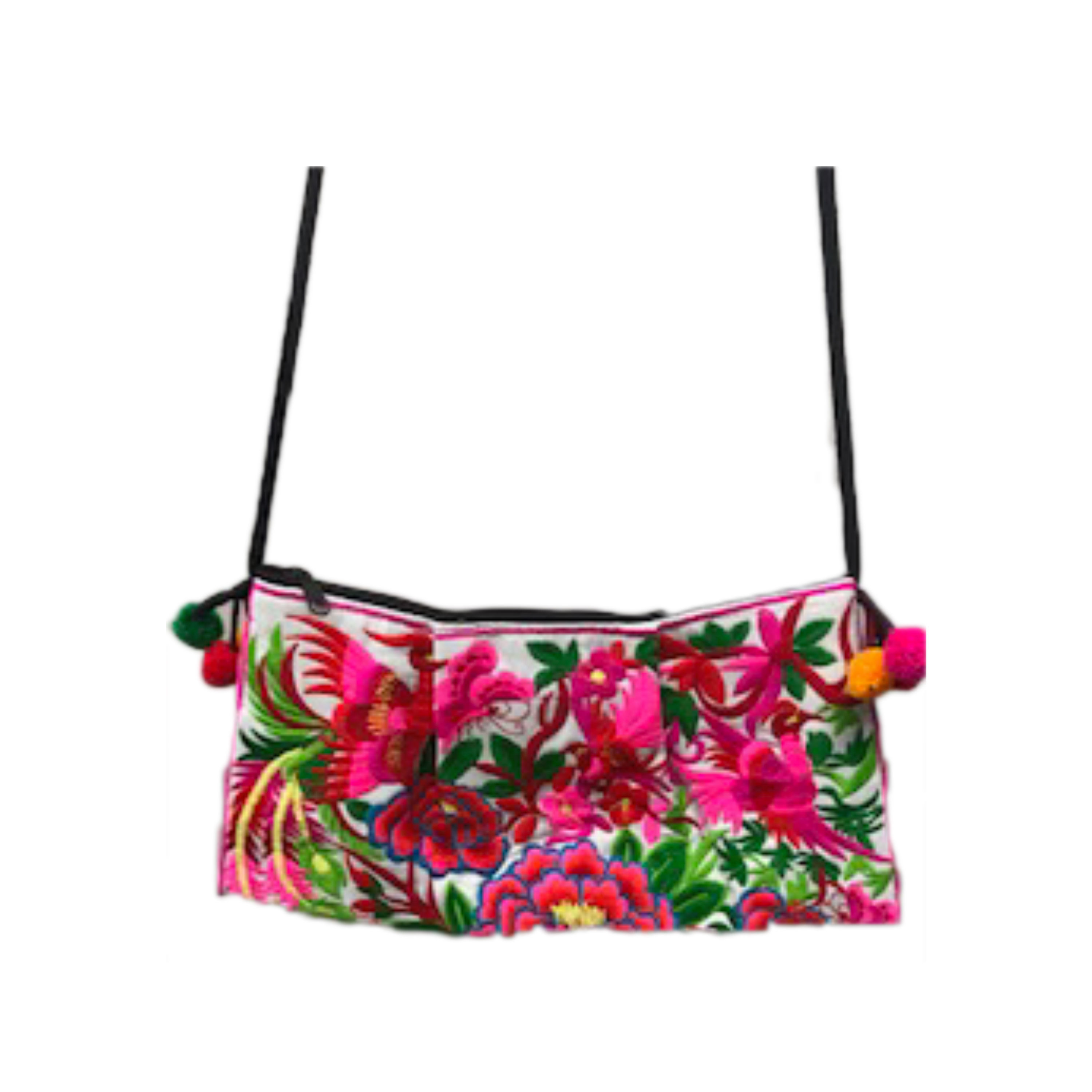 Floral Embroidered Crossbody