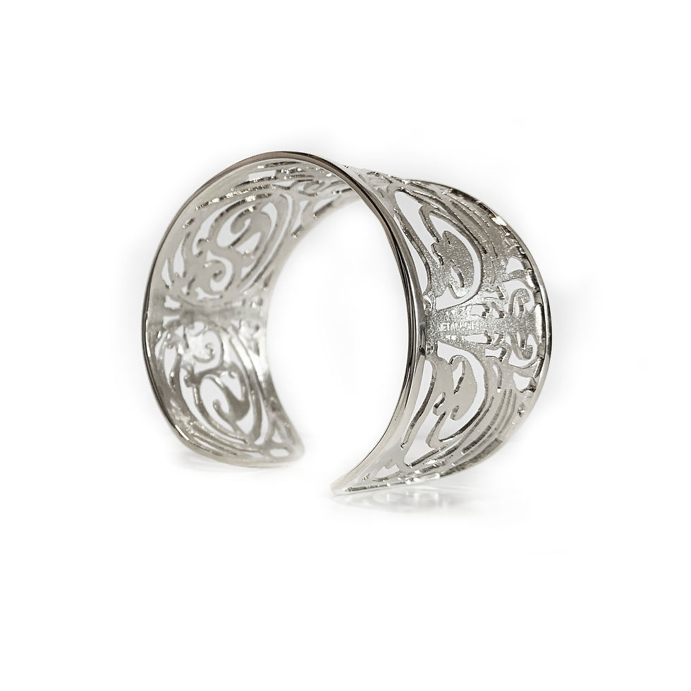 Thumbnail: Open Bracelet Kentimata | Sterling Silver 925°