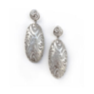 Earrings Half Large Oval Kentimata | Sterling Silver 925°