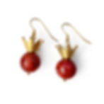 Thumbnail: Earrings | Gold Plated Sterling Silver 925° with Red Coral