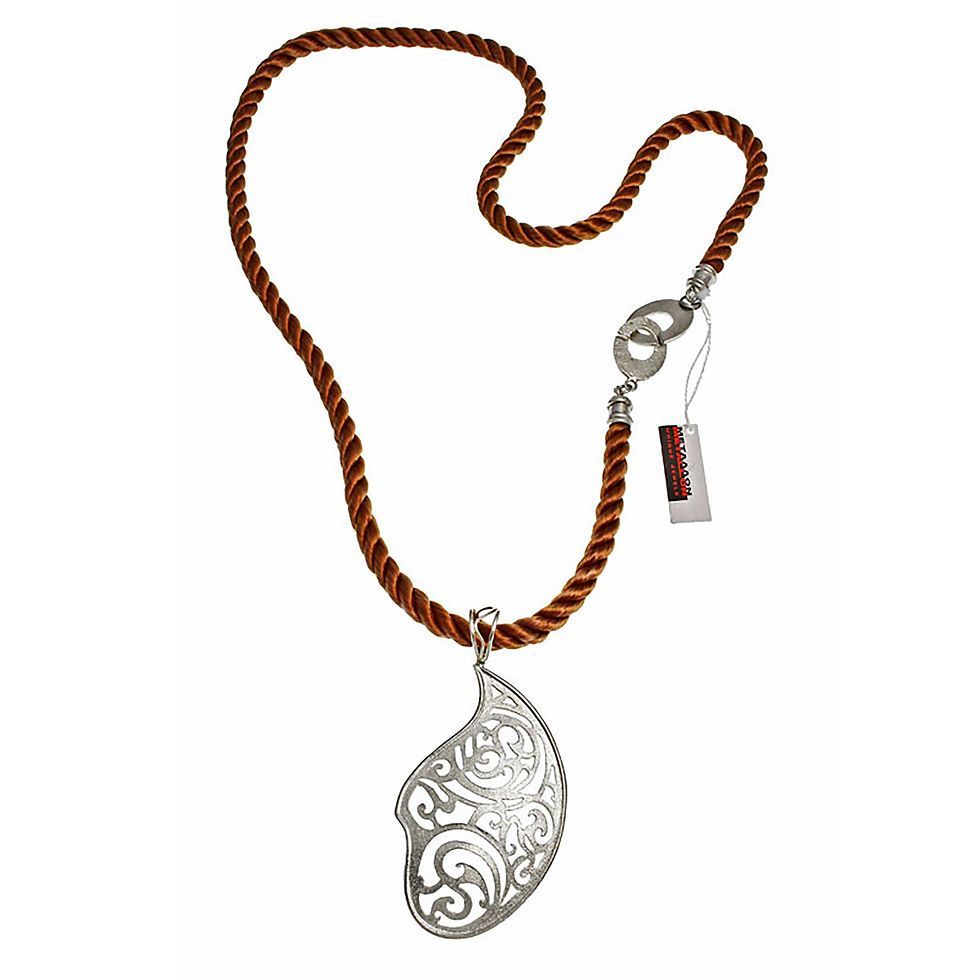 Thumbnail: Big Paisley Necklace Kentimata | Sterling Silver 925°