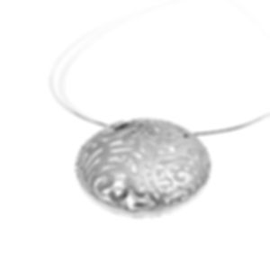 Large Round Necklace Kentimata | Sterling Silver 925°