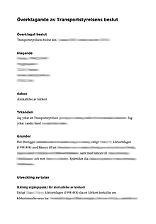 Överklaga form