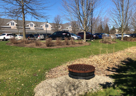 A pump-runoff station in front of our child care center in Canton, Michigan.