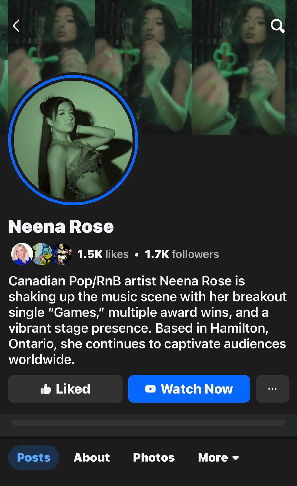 Neena Rose Facebook Page April 9
