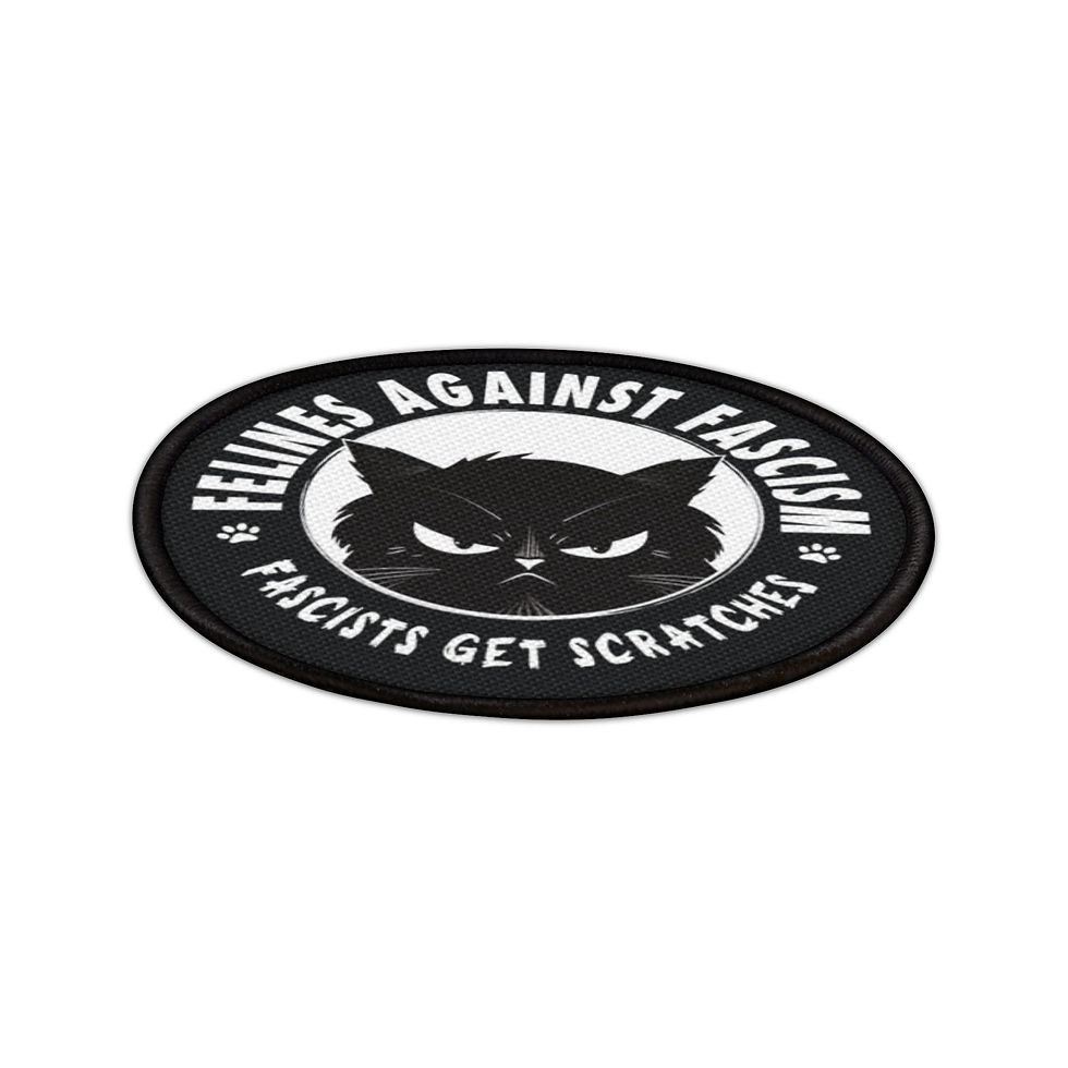 Thumbnail: 'Felines Against Fascism - Fascists Get Scratches' Patch