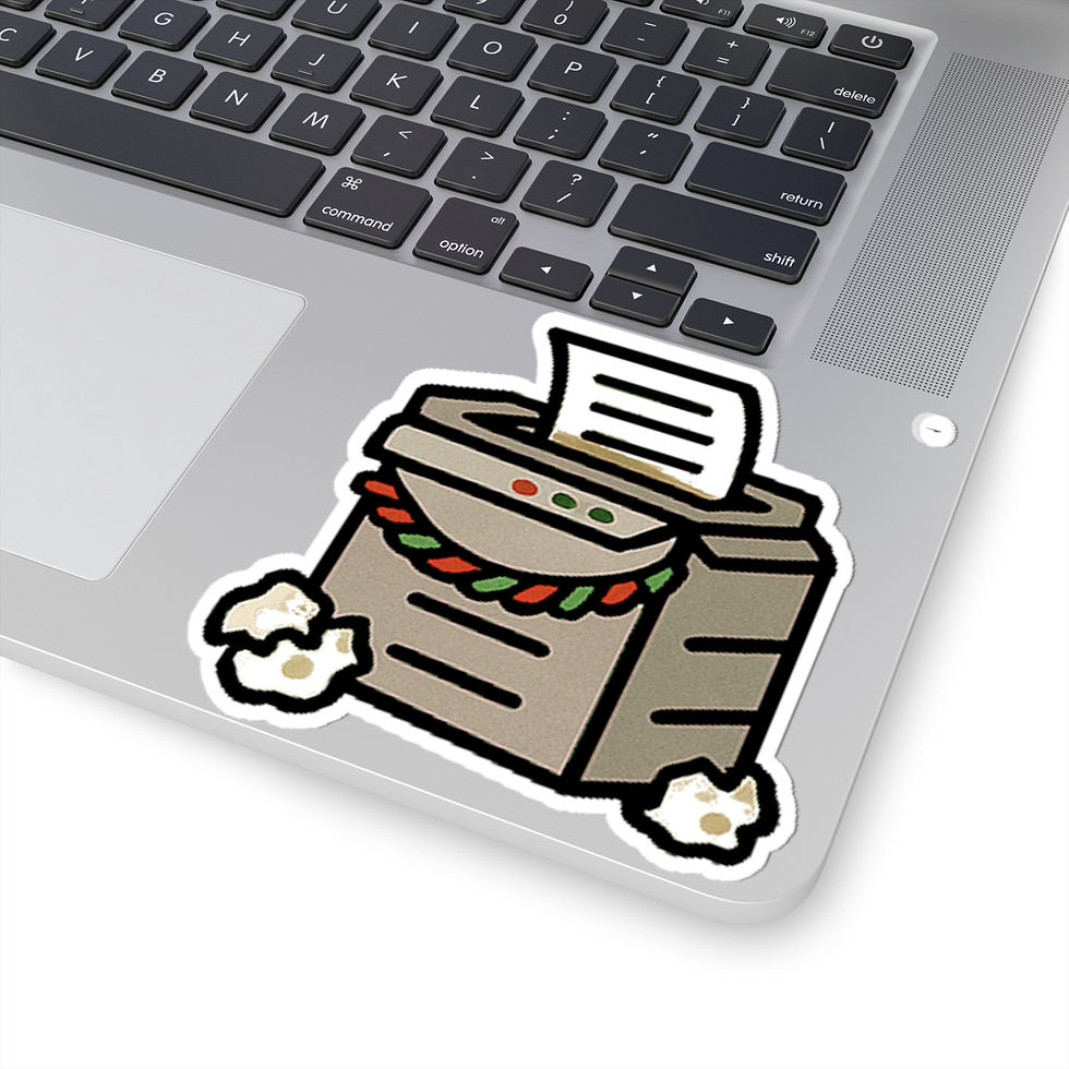 Thumbnail: 'All I Want for Christmas...Epstein Files' Festive Copy Machine Kiss-Cut Sticker