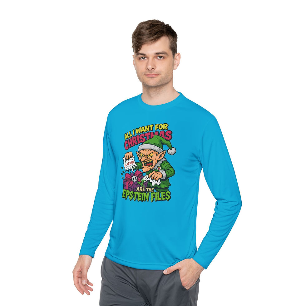 Thumbnail: 'All I Want for Christmas...Epstein Files' Misch-ELF-ious Long-Sleeve Shirt
