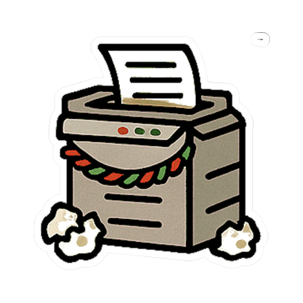 Thumbnail: 'All I Want for Christmas...Epstein Files' Festive Copy Machine Kiss-Cut Sticker