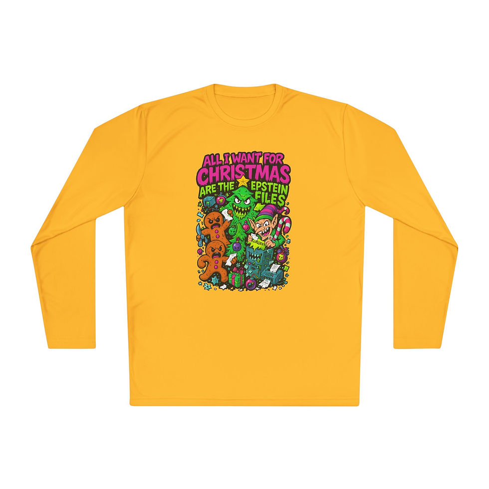 Thumbnail: “All I Want for Christmas Are the Epstein Files” Monsters Long-Sleeve Shirt