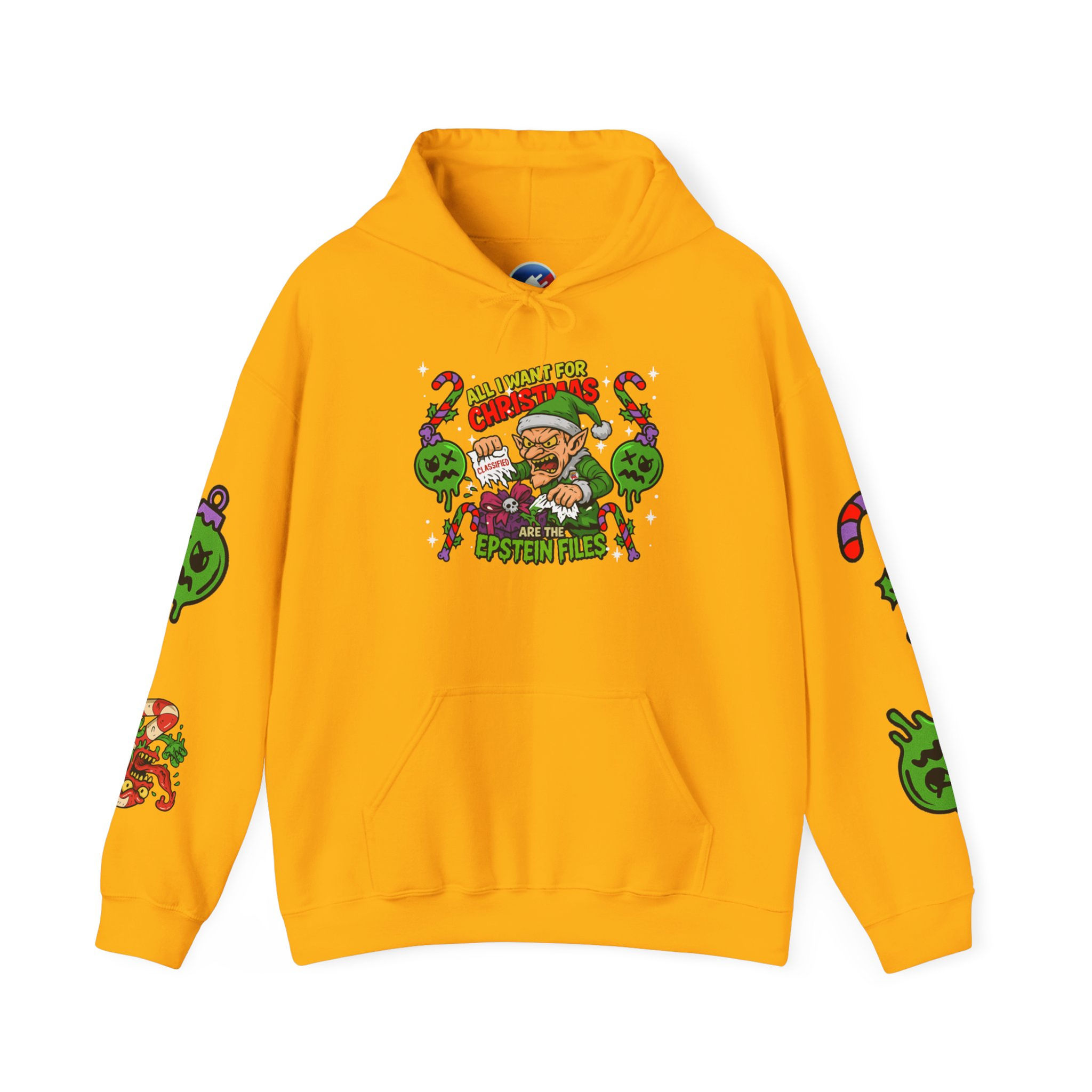 'All I Want for Christmas are the Epstein Files' Misch-ELF-ious Sweatshirt