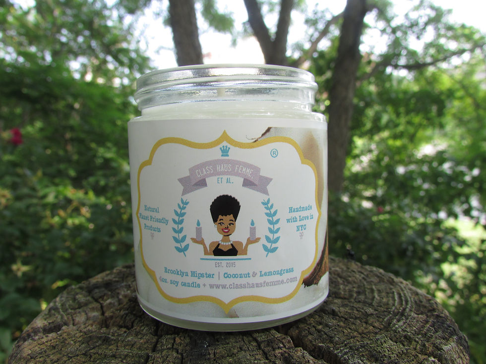 Thumbnail: Brooklyn Hipster  | Coconut and Lemongrass | 4oz. Soy Candle