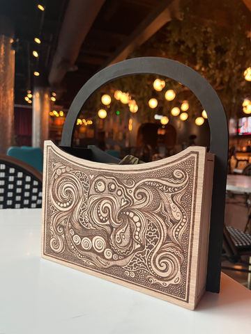 Wooden purse
