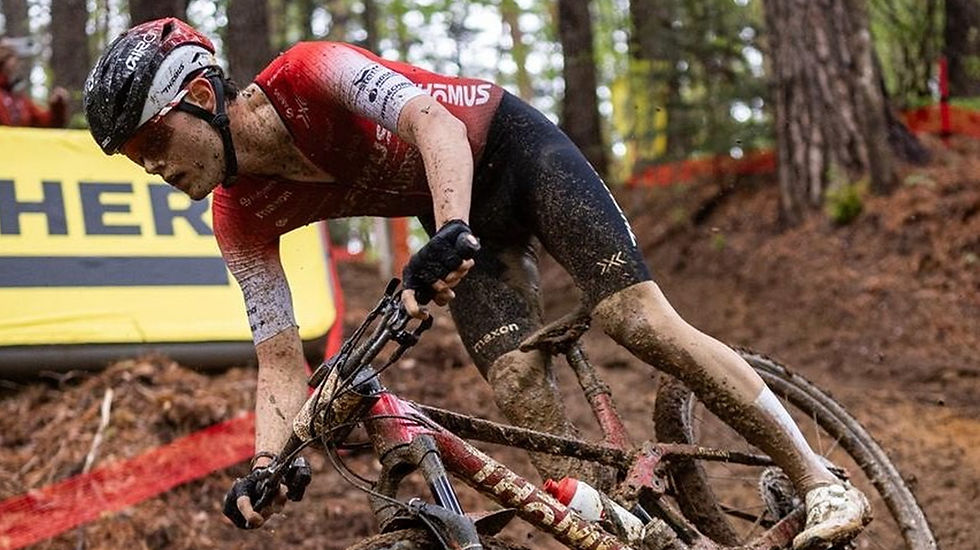 Sam Gaze had to fight tough conditions at the UCI MTB World Cup season opener PHOTO: UCI