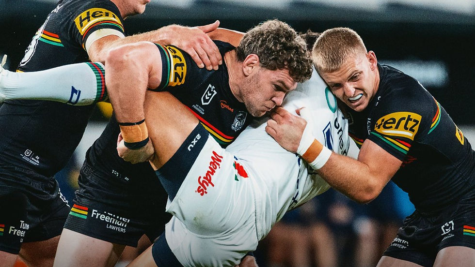 A tough encounter at the top-of-the-table between the Warriors and Panthers PHOTO: NRL