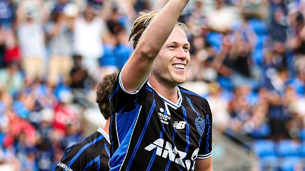 Sam Cosgrove grabbed the solitary goal for Auckland FC as they beat Sydney FC PHOTO: A-LEAGUE