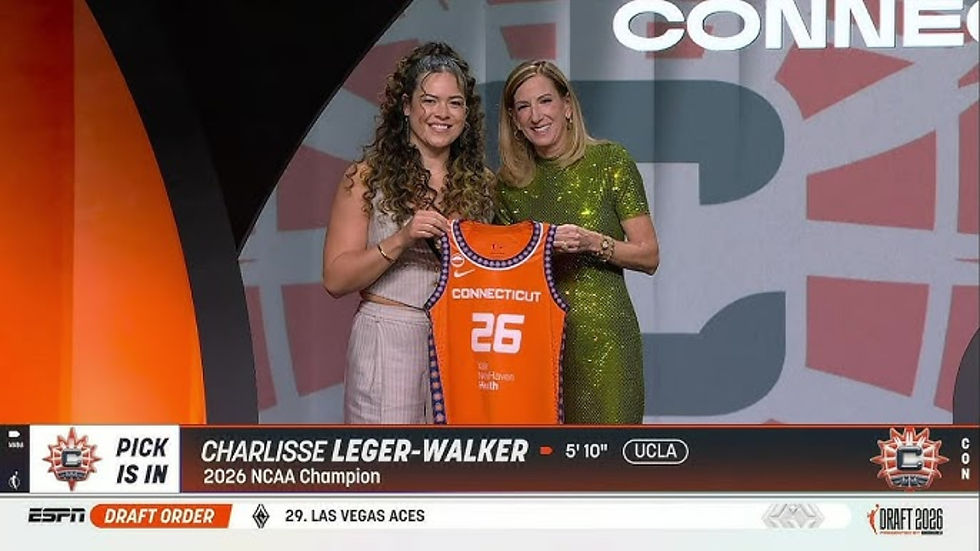 Charlisse Leger-Walker becomes the first drafted Kiwi in the WNBA PHOTO: WNBA YOUTUBE SCREENSHOT