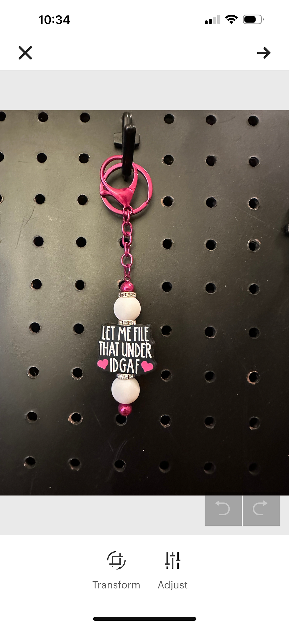 Thumbnail: Interchangeable bead-able keychain