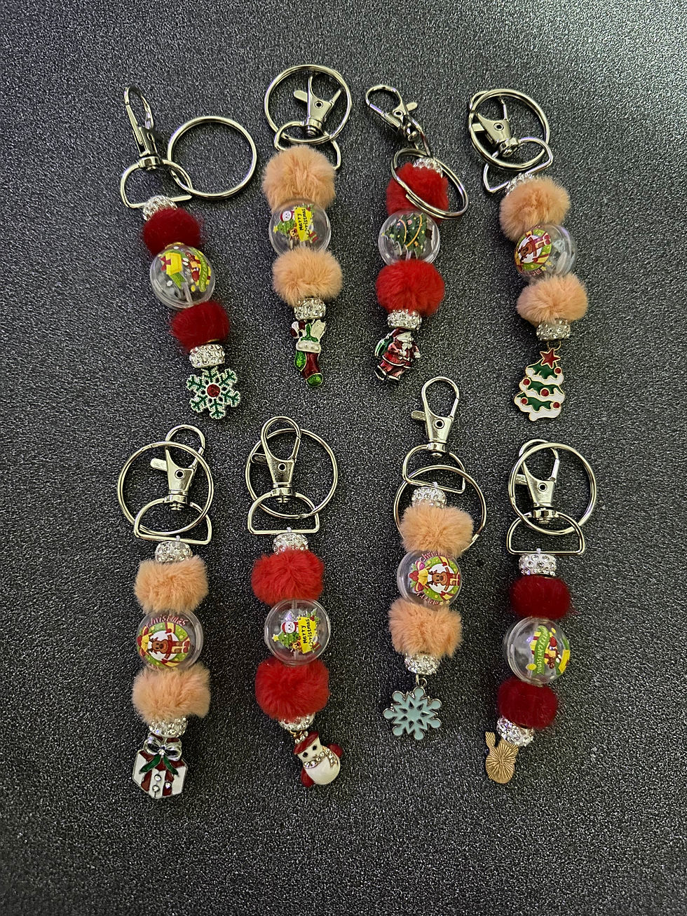 Christmas swivel landyard with keyring  that lights up