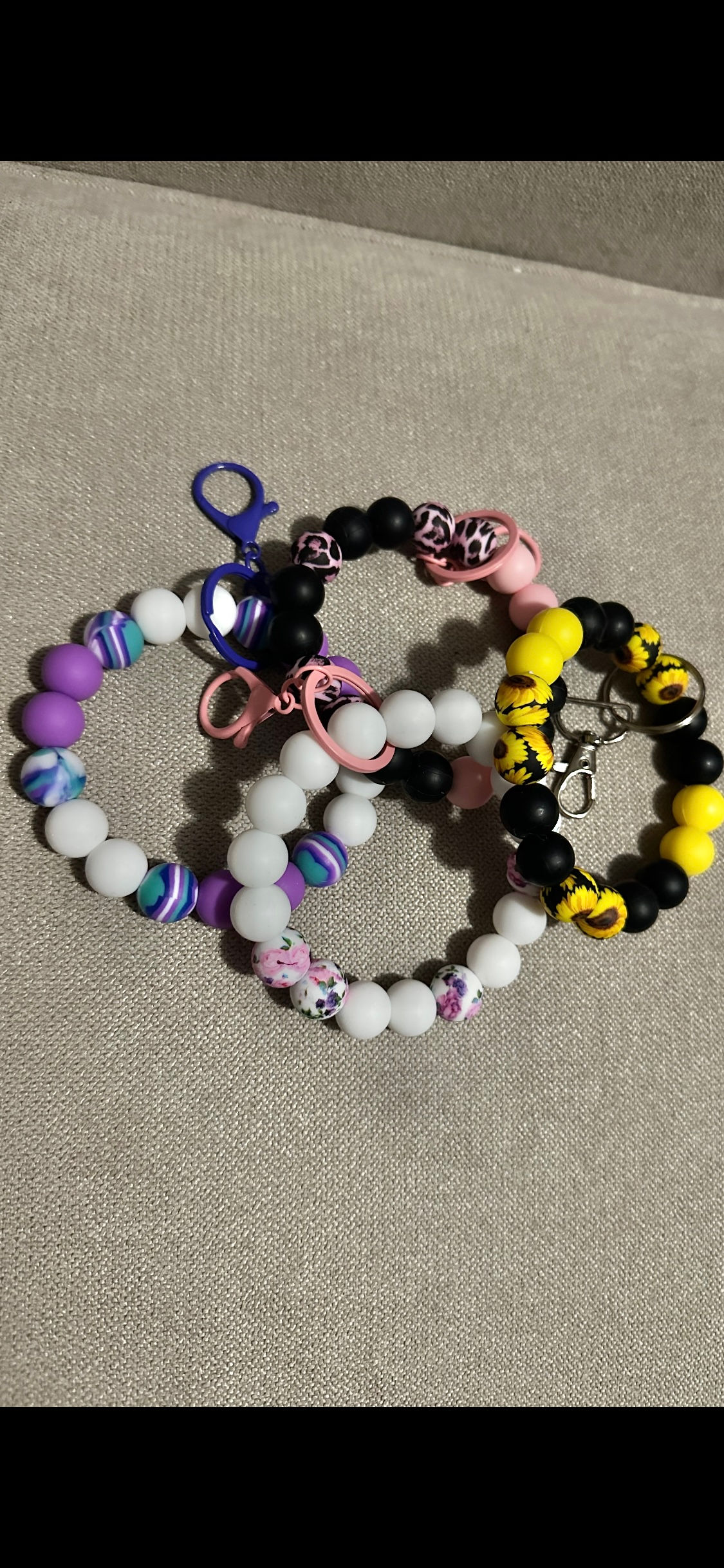 Silicone keychain wristlets