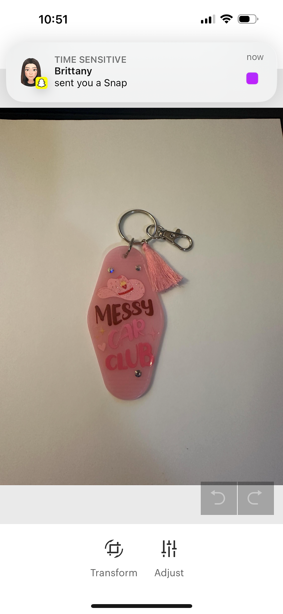 Thumbnail: Two sided motel keychains