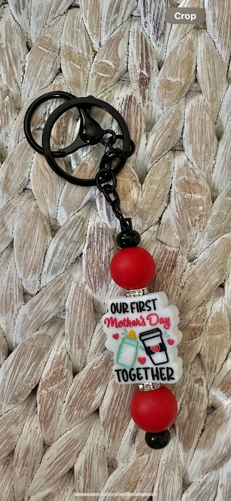 Thumbnail: Mom and dad Interchangeable bead-able keychains,  