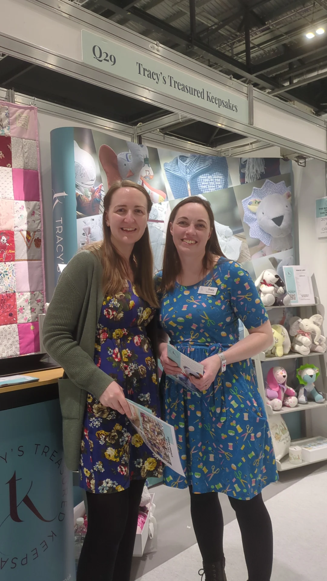 Tracy & Best friend Emma standing in front of the display at The Baby Show London Excel 2024