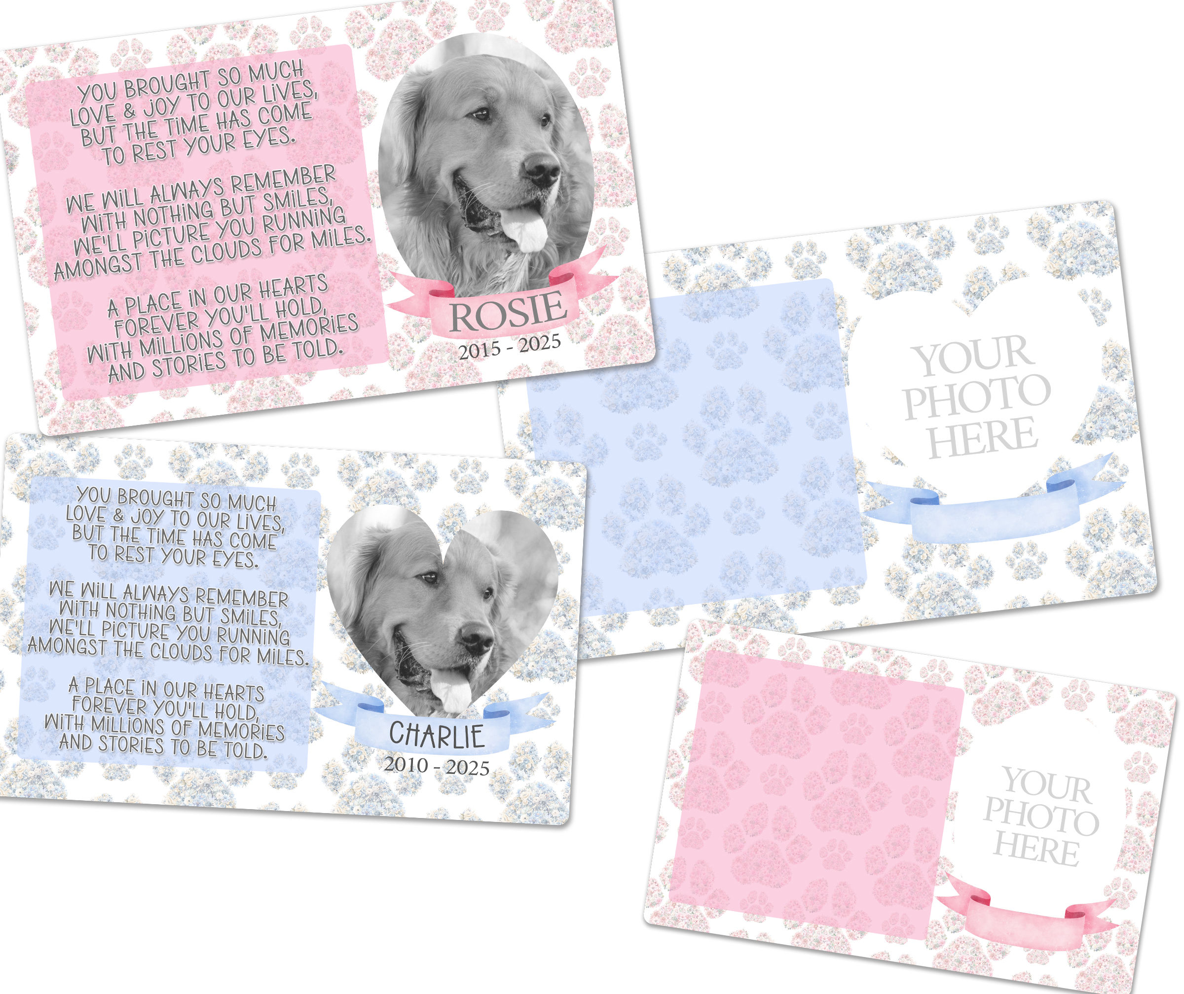 Pet Memorial Wallet Card