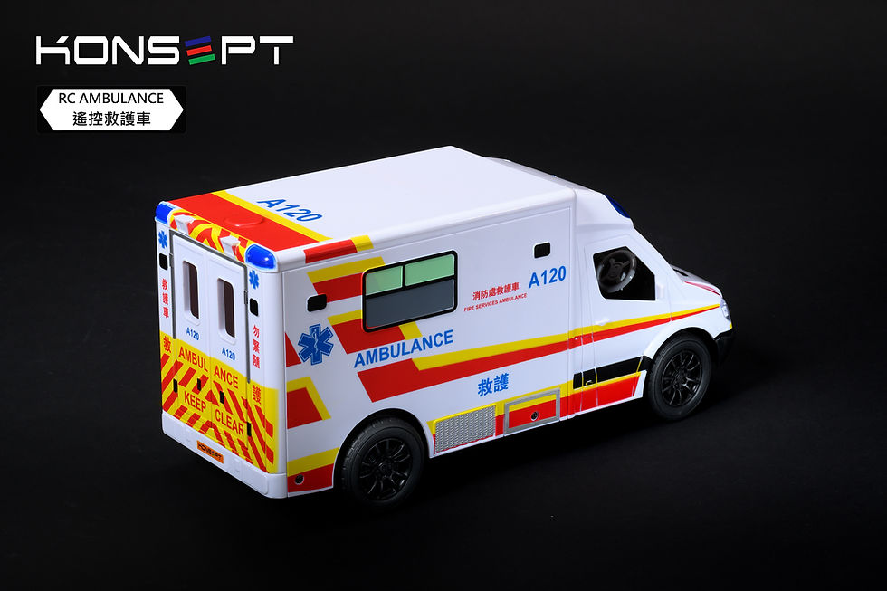Thumbnail: KONSEPT RC Hong Kong Ambulance (White) with 3D Puzzle No.K201