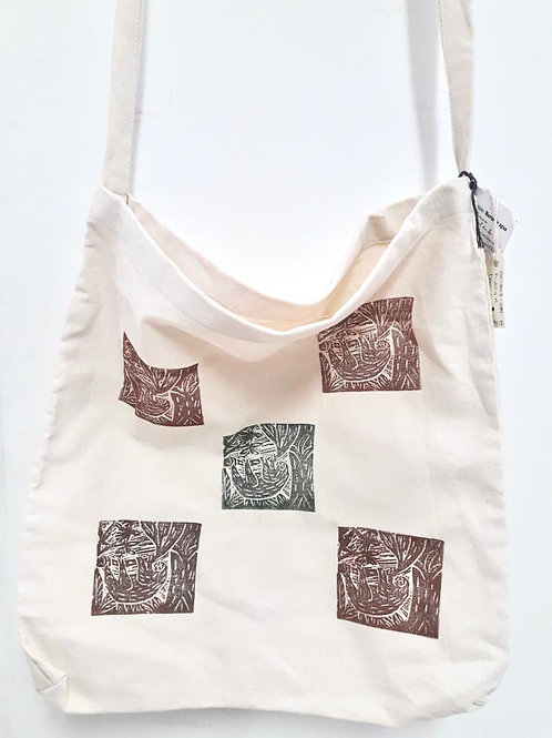Bolso con xilografía Brorán
