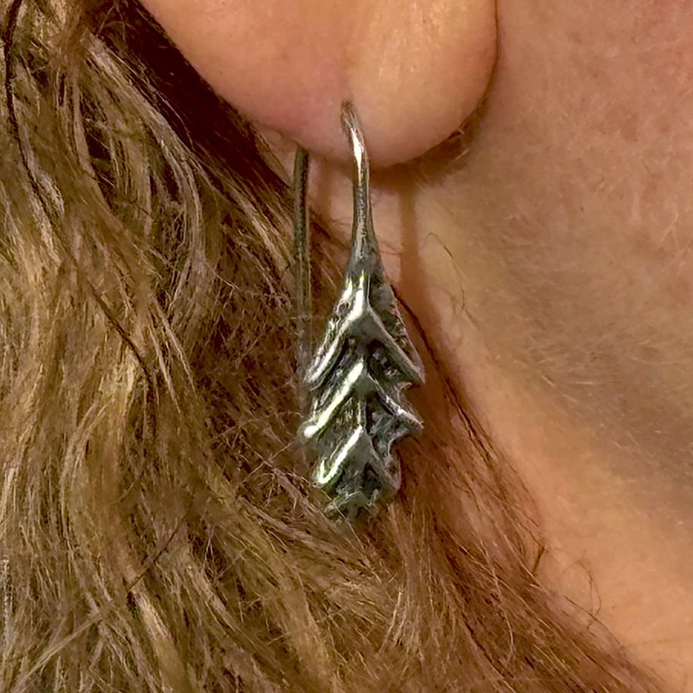 Thumbnail: Rose Leaf Earrings