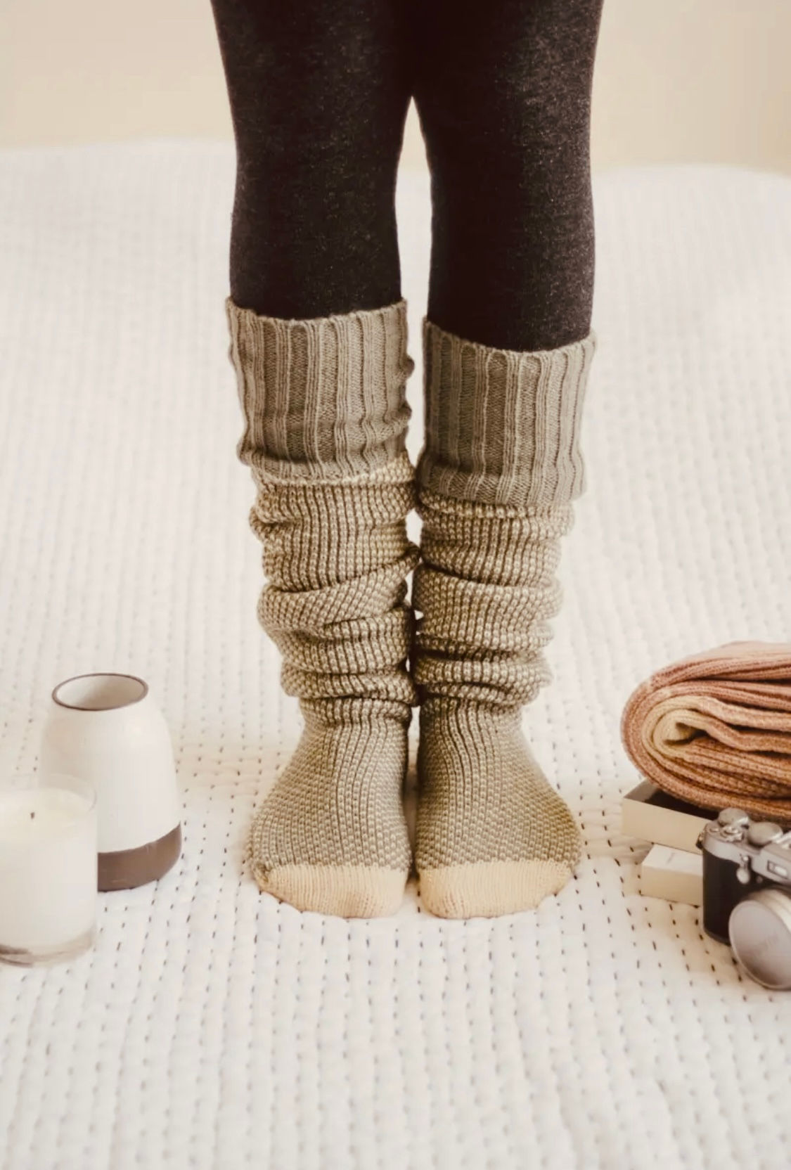 Tall Knit Lounge Socks 