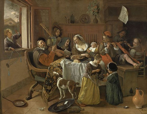 Jan Steen : Het vrolijke huisgezin