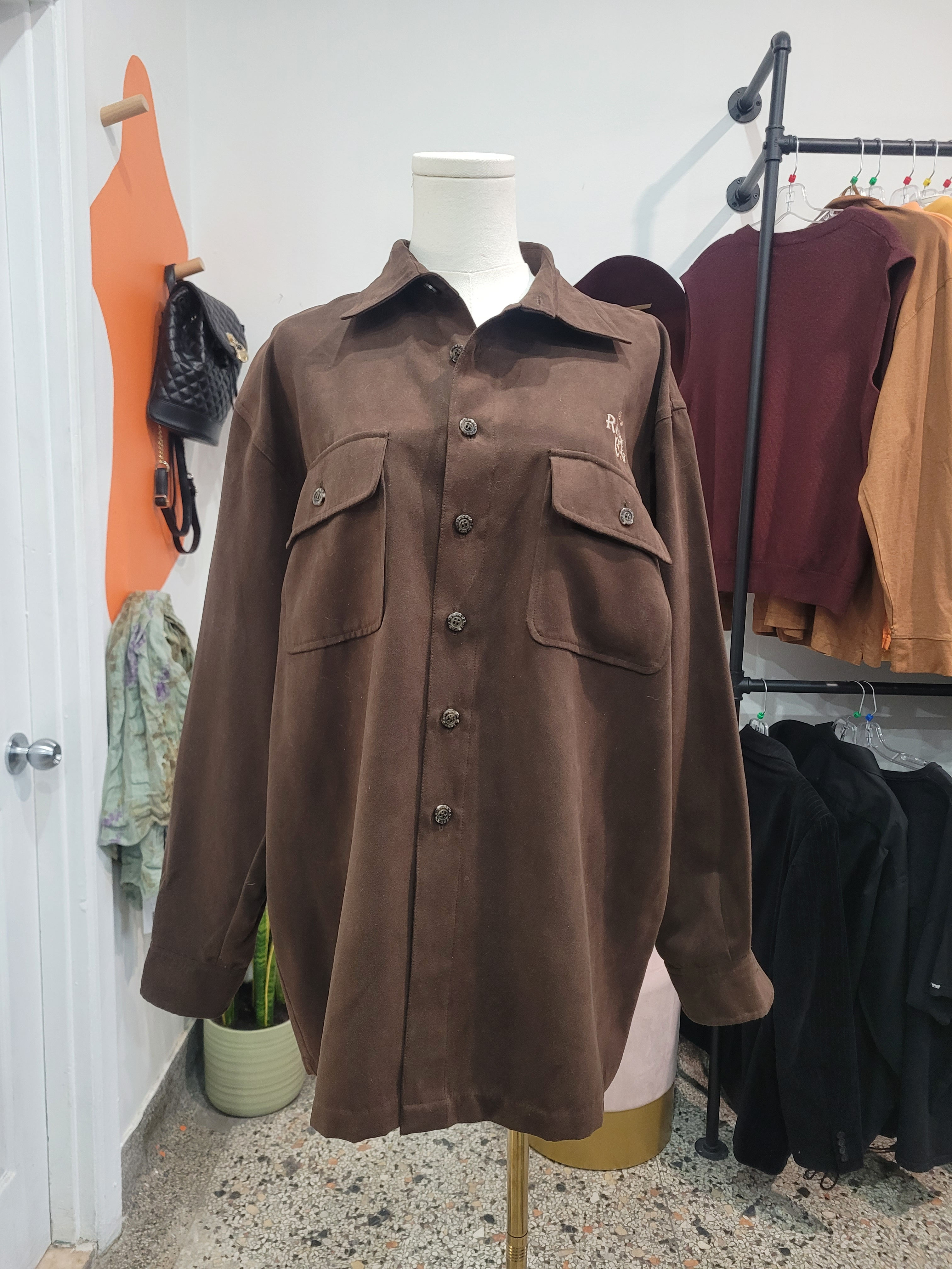 Veste oversized en suédine