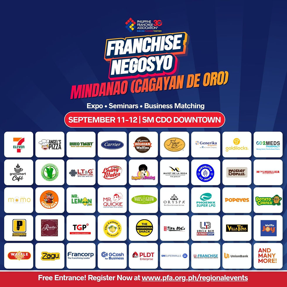 Franchise Negosyo para sa MINDANAO - Cagayan de Oro (Expo & Seminars)