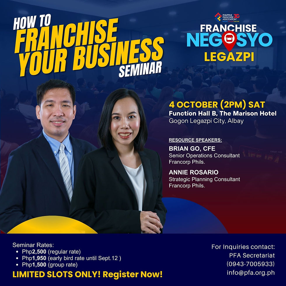 How to Franchise Your Business Seminar (Legazpi)