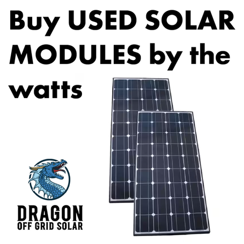 BUY USED SOLAR MODULES - by the watt - PRE-OWNED monocrystalline