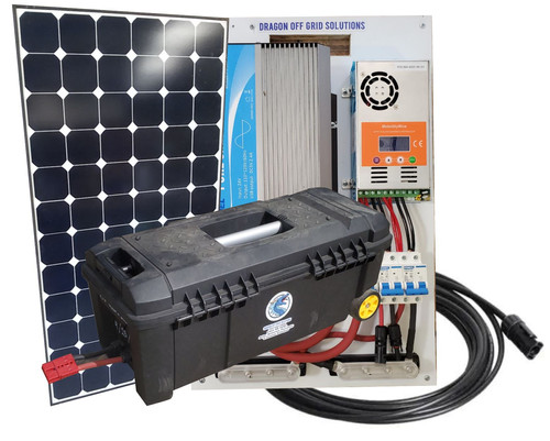 Complete Fully Off Grid SOLAR KIT, 24V 2000W Solar board, panels and battery