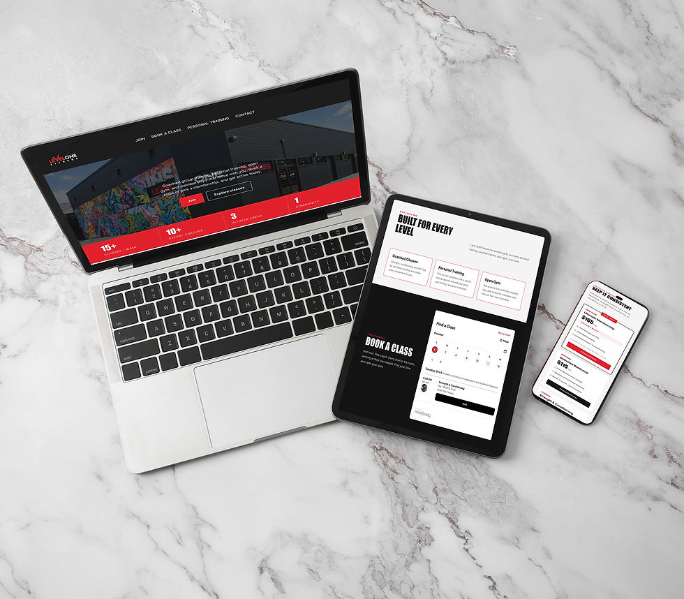 Level One Fitness Web Experience Revamp