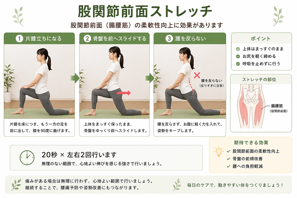 股関節前面ストレッチ
